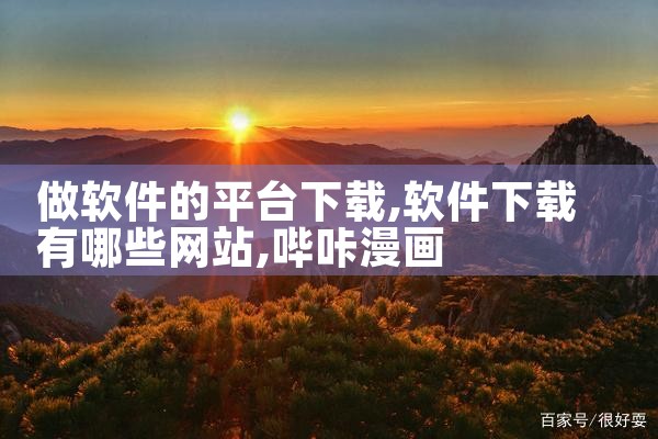 做软件的平台下载|哔咔漫画